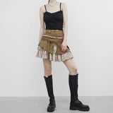 Liman frill belt skirt