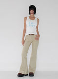 SLEEK SHIRRING BOOTCUT PANTS