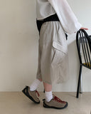 [unisex] Jeddon Nylon Banding Cargo Bermuda Pants