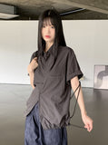 [UNISEX] Fast Summer Nylon String Overfit Short Sleeve Shirt