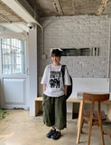 [unisex] Gyuta Banding Nylon String Crop Bermuda Cargo Pants