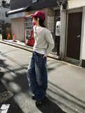 SIDE SHIRRING WIDE DENIM