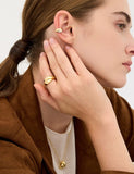 Plump Twist Silver Ring