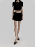 Libra Jersey Miniskirt