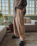 Double three-pin tuck balloon slacks