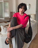 Marina two-tuck banding balloon slacks