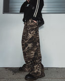 Plus camo line track brushed pants