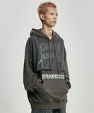 [PBA] Arch Logo Washed Layered Hoodie