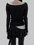 Tede Color Matching Layered T-Shirt