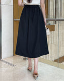 Lovin Banding Pintuck Flare Skirt