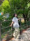 Himiro Basic Cotton Wide Pants