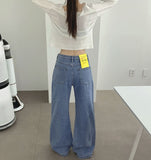 Banding Span Loose Bootcut Fit Denim Pants
