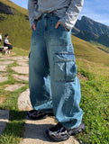 Fertig Blue Teen Cargo Denim Jeans