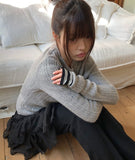 Roez mohair loose fit ribbed knit