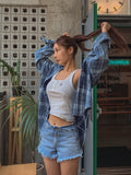Cutting Waist Shorts Denim Pants