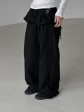 Ruffle Belt Skirt Pants