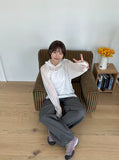 Benlu Rivet Cotton Wide Pants