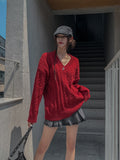 Little V-neck Cable Knit
