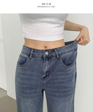 Span Hem Cutting Wide Bootcut Fit Denim Pants