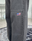 LaPette American Flag Patch Cotton Pants