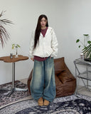 Ravid Balloon Track Denim Pants