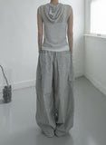 Utility Check Cargo Balloon Pants