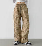 Dancer Like Camo Two-Way Military Jogger Wide Pants