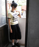 Beyou Lettering Ringer Short Sleeve T-Shirt