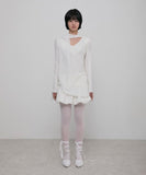 Layered Chifon Scarf Long Sleeve