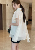 Hens Halter Tie Chiffon Blouse (Belt set)