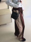 Fairlane Nylon Lace Color Matching Two-Way Long Wide Jogger Pants