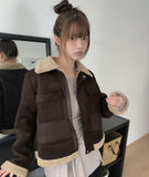 Renee Crop Wool Big Pocket Mustang Jacket