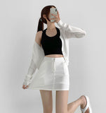 Tight Banding H-line Cotton Skirt Pants