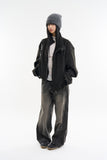 Mei shoulder padded blouson jacket