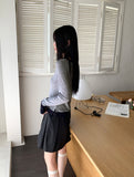 Anns Layered Color matching Round Long Sleeve Warmer T-Shirt