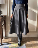 Milo Brushed Flare Long Skirt