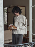 Gridin Collarless Tweed Jacket