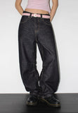 DART CURVED DENIM PANTS