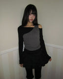 Muen Frill Suede Tiered Mini Skirt