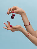 H edition BR(W) Ball Red Jade Beads Bracelet