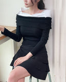 Beckin Span Mini Tiered Skirt Pants