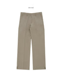 Tension slit semi-wide slacks