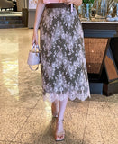 Tier H-line Banding Lace Skirt