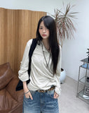 Heren Roll-up Slub Henley Neck Long Sleeve