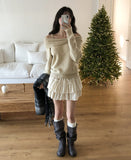 Aki Velvet Tiered Skirt