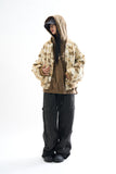 Camo edge quilted crop jumper