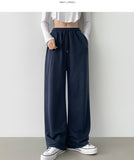 Color Basic Long Wide Banding Training Pants