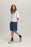 Tie Dye Bermuda Two-Tuck Shorts Denim