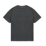 Flower Smile Logo Embroidery Pigment Short Sleeve T-shirt