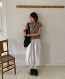 Ennew Crop Hood Short Sleeve Shirt